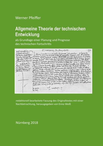 Allgemeine Theorie der technischen Entwicklung