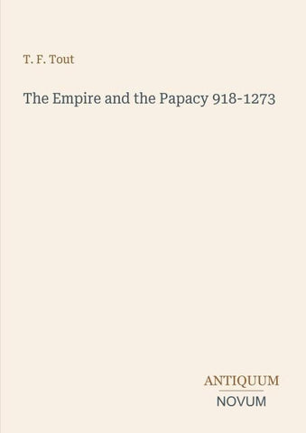 The Empire and the Papacy 918-1273