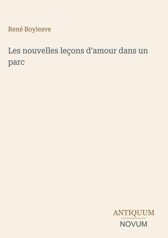 Les nouvelles leçons d'amour dans un parc