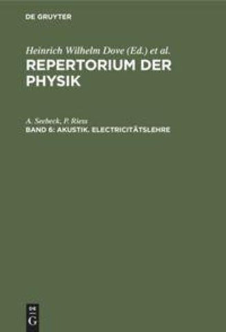 Akustik. Electricitätslehre