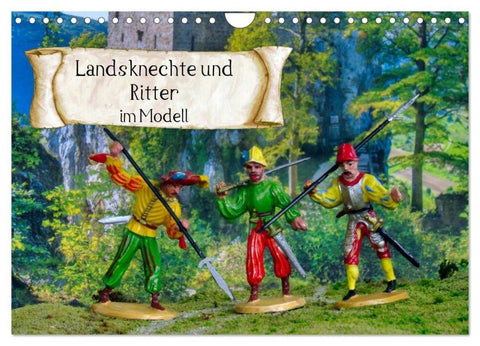 Landsknechte und Ritter im Modell (Wandkalender 2026 DIN A4 quer), CALVENDO Monatskalender