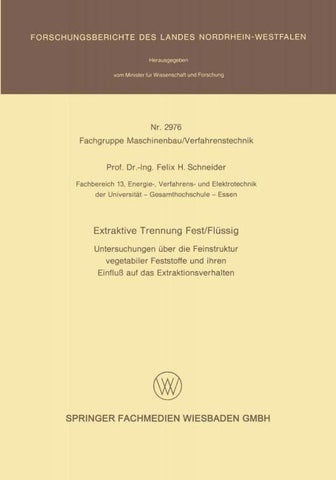 Extraktive Trennung Fest/Flüssig