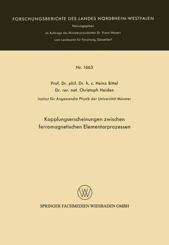 Kopplungserscheinungen zwischen ferromagnetischen Elementarprozessen