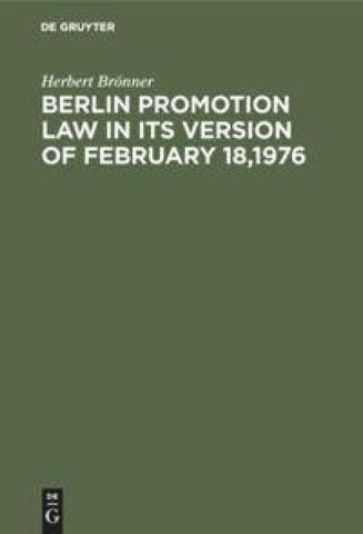 Berlin promotion law in its version of February 18,1976