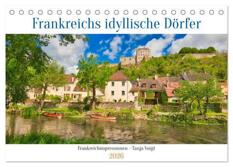 Frankreichs idyllische Dörfer (Tischkalender 2026 DIN A5 quer), CALVENDO Monatskalender