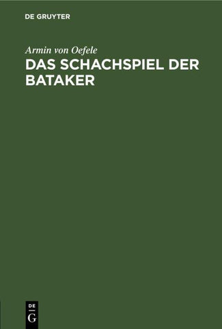Das Schachspiel der Bataker