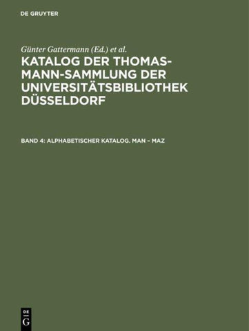 Alphabetischer Katalog. Man – Maz