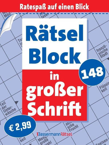 Rätselblock in großer Schrift 148 (5 Exemplare à 2,99 €)