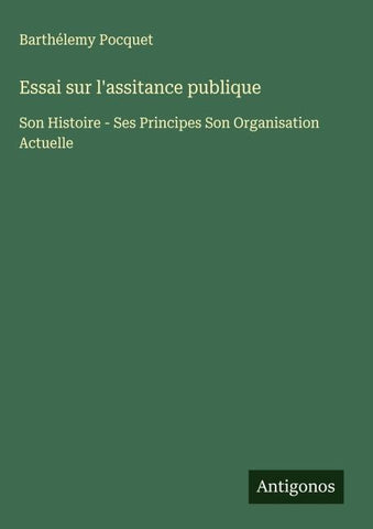 Essai sur l'assitance publique