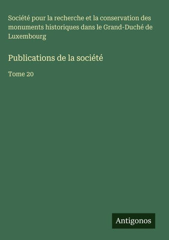 Publications de la société