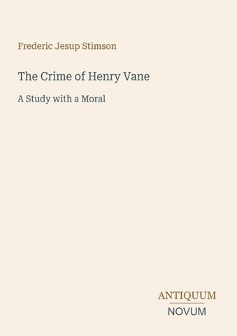 The Crime of Henry Vane