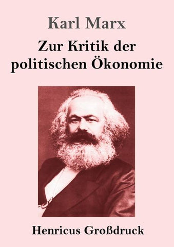 Zur Kritik der politischen Ökonomie (Großdruck)