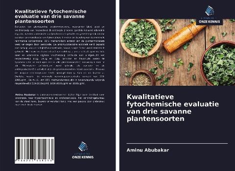 Kwalitatieve fytochemische evaluatie van drie savanne plantensoorten