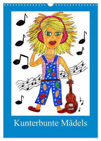 Kunterbunte Mädels (Wandkalender 2026 DIN A3 hoch), CALVENDO Monatskalender