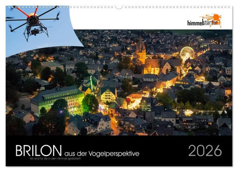 Brilon aus der Vogelperspektive (Wandkalender 2026 DIN A2 quer), CALVENDO Monatskalender