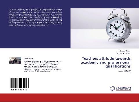 Teachers attitude towards academic and professional qualifications