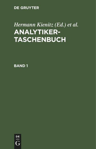 Analytiker-Taschenbuch. Band 1