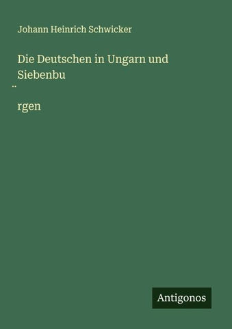 Die Deutschen in Ungarn und Siebenbu¿rgen