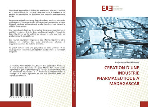 CREATION D'UNE INDUSTRIE PHARMACEUTIQUE A MADAGASCAR