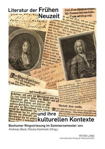 Literatur der Fruehen Neuzeit und ihre kulturellen Kontexte