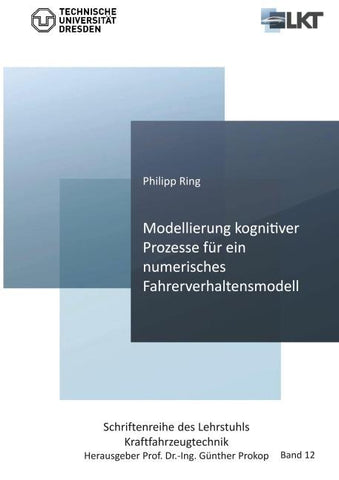 Modellierung kognitiver Prozesse für ein numerisches Fahrerverhaltensmodell