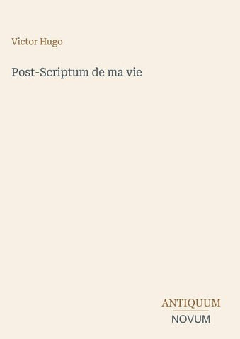 Post-Scriptum de ma vie