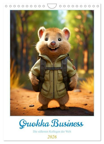 Quokka Business - Die süßesten Kollegen der Welt (Wandkalender 2026 DIN A4 hoch), CALVENDO Monatskalender