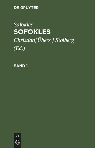 Sofokles. Band 1