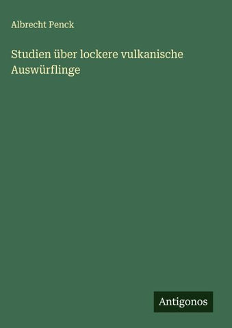 Studien über lockere vulkanische Auswürflinge