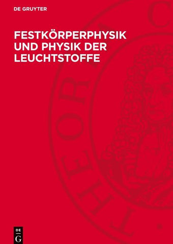 Festkörperphysik und Physik der Leuchtstoffe