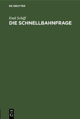 Die Schnellbahnfrage