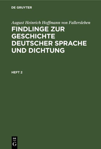 Findlinge zur Geschichte deutscher Sprache und Dichtung. Heft 2