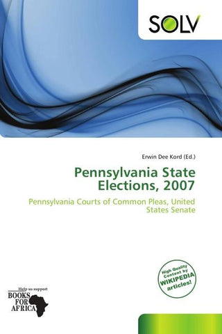Pennsylvania State Elections, 2007