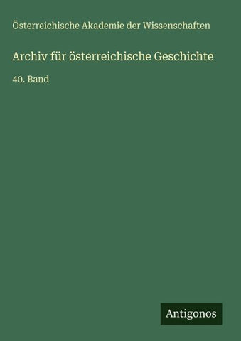 Archiv für österreichische Geschichte