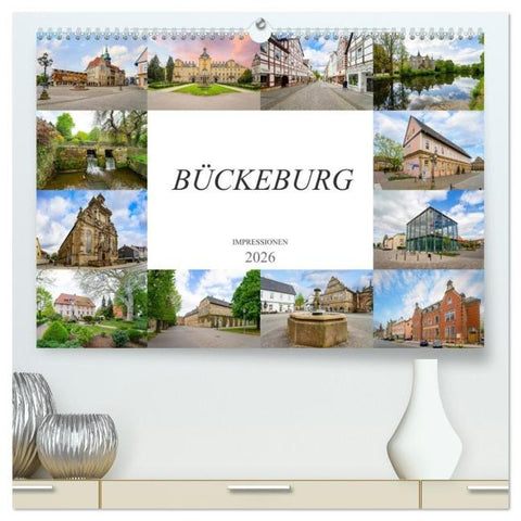 Bückeburg Impressionen (hochwertiger Premium Wandkalender 2026 DIN A2 quer), Kunstdruck in Hochglanz