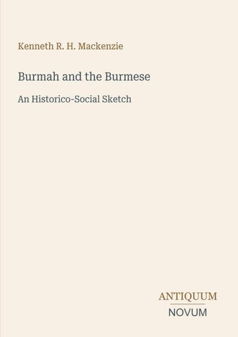 Burmah and the Burmese