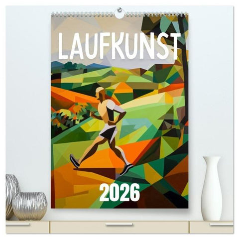 Laufkunst. (hochwertiger Premium Wandkalender 2026 DIN A2 hoch), Kunstdruck in Hochglanz