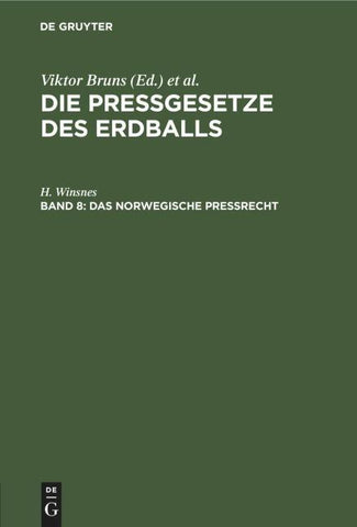 Das norwegische Preßrecht