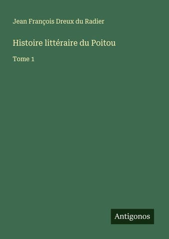 Histoire littéraire du Poitou