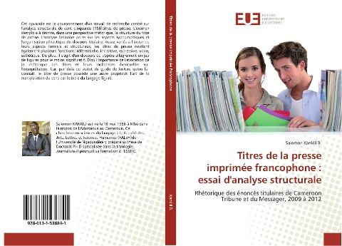 Titres de la presse imprimée francophone : essai d'analyse structurale
