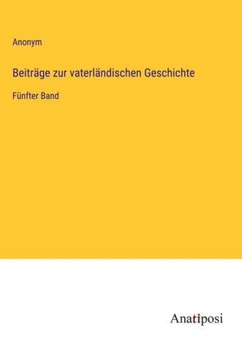 Beiträge zur vaterländischen Geschichte