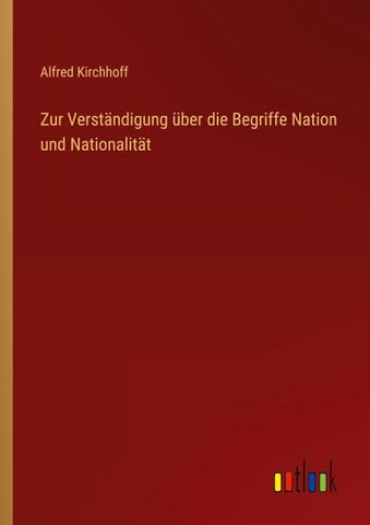 Zur Verständigung über die Begriffe Nation und Nationalität