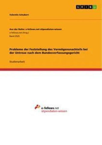 Probleme der Feststellung des Vermögensnachteils bei der Untreue nach dem Bundesverfassungsgericht