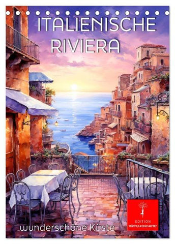 Italienische Riviera - wunderschöne Küste (Tischkalender 2026 DIN A5 hoch), CALVENDO Monatskalender