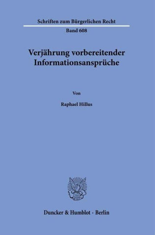 Verjährung vorbereitender Informationsansprüche