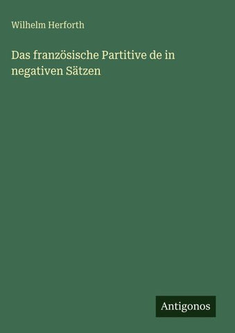 Das französische Partitive de in negativen Sätzen