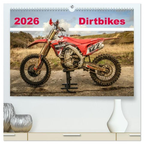 Dirtbikes 2026 (hochwertiger Premium Wandkalender 2026 DIN A2 quer), Kunstdruck in Hochglanz