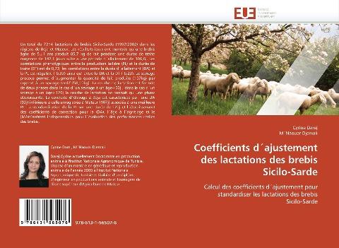 Coefficients d´ajustement des lactations des brebis Sicilo-Sarde