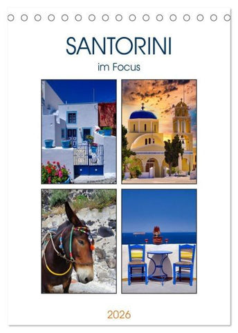 Santorini im Focus (Tischkalender 2026 DIN A5 hoch), CALVENDO Monatskalender