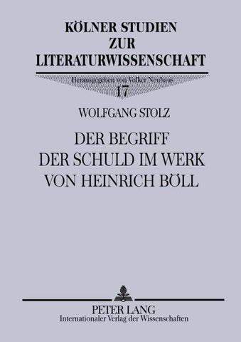 Der Begriff der Schuld im Werk von Heinrich Boell